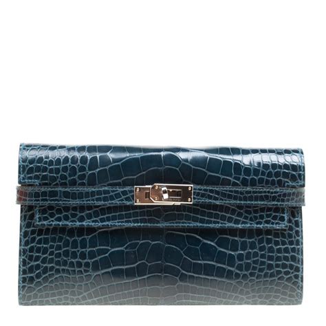 hermes royal blue wallet